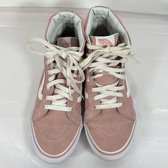 Vans Off The Wall Old Skool Sk8 Hi-Pig Shoes 9 Suede High Tops Pink Sneaker - Picture 7 of 8